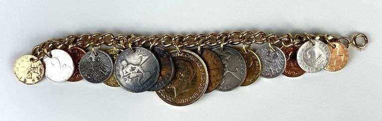 Assorted Coin Charm Bracelet