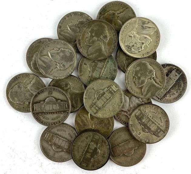 Group of 20 Silver War Nickels