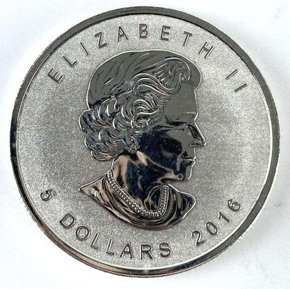 2016 Canada $5 Maple Leaf with Sasquatch Privy 1 oz .999 Fine Silver Coin