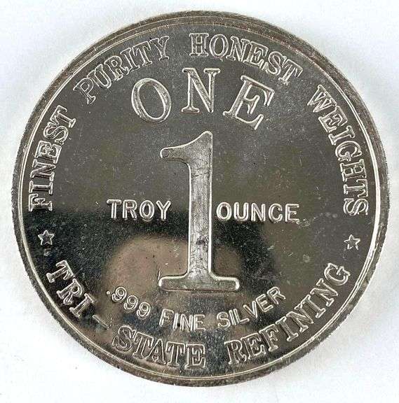 Vintage 1976 Tri State Refining God Bless America 1 oz .999 Fine Silver Round