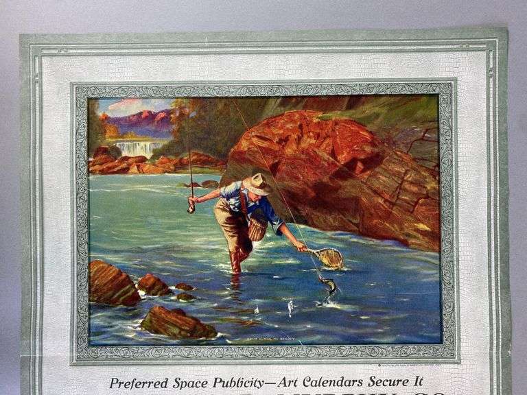 NOS January 1930 Thos D Murphy Co. Red Oak Iowa Advertising Art Calendar Sample