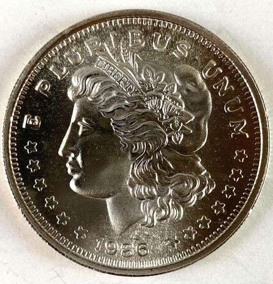 1986 Sunshine Minting Morgan 1 oz .999 Fine Silver Round