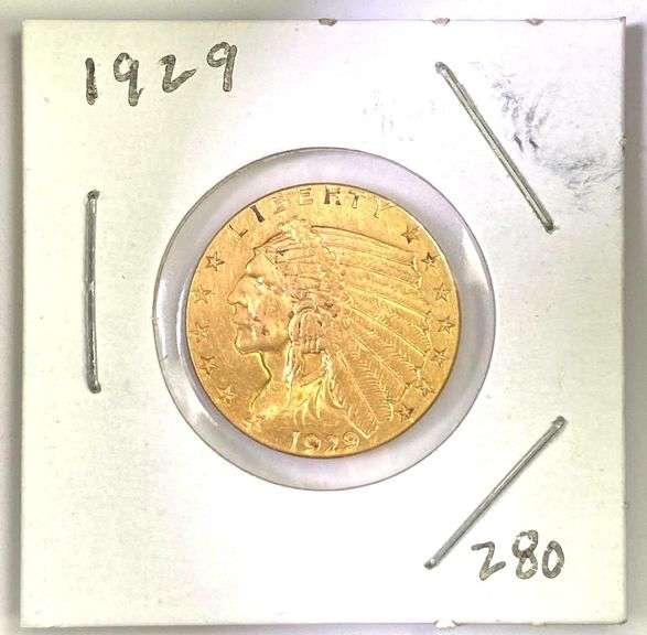 1929 $2.50 Indian Head Gold Coin