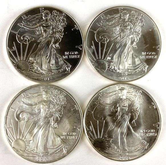 Group of 4 American Silver Eagle