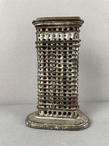 Antique Cast Iron Flatiron Building Bank