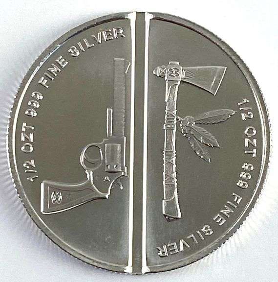 1 Oz .999 Silver Western Warrior Divisible Round
