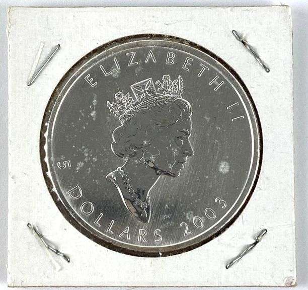 2003 Canada $5 Maple Leaf 1 oz .9999 Fine Silver Coin