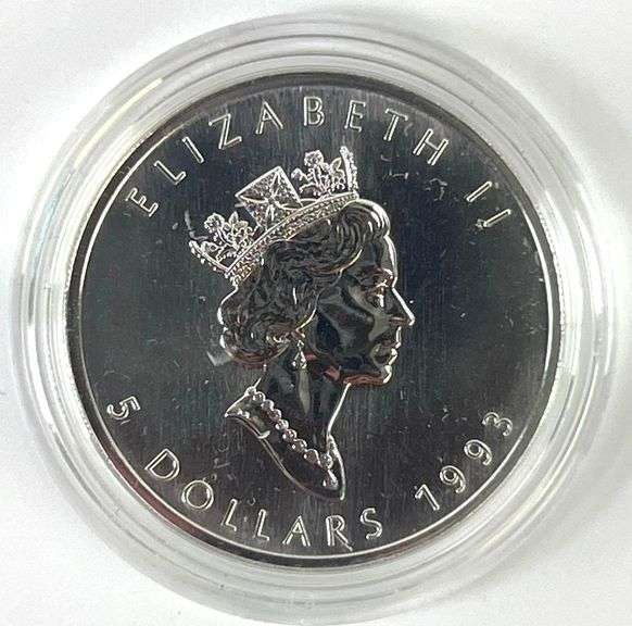1993 Canada 1 oz .999 Fine Silver Maple Leaf in Cap