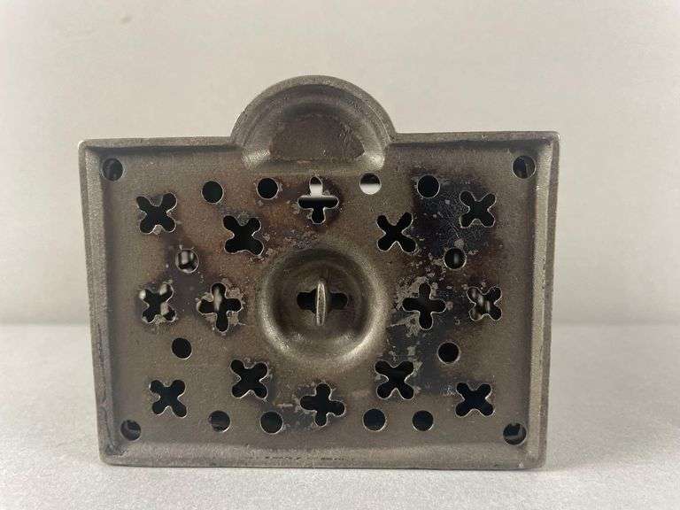 Antique J and E Stevens Cast Iron Roof Bank