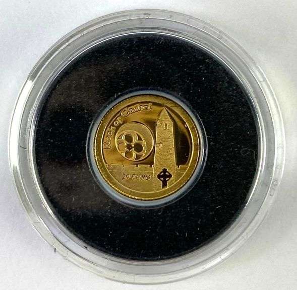 2013 Central Bank of Ireland €20 Rock of Cashel .5g .999 Fine Gold Coin