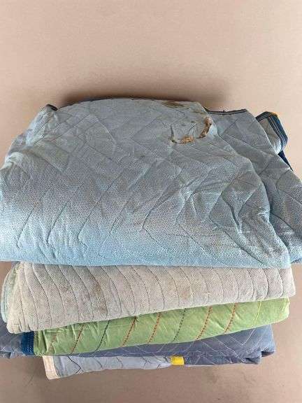 Group of Quilted Moving Blankets