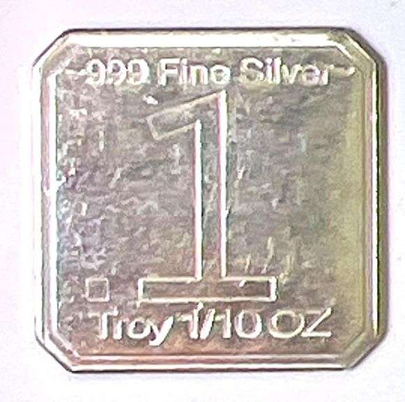 RARE 1/10 oz .999 Fine Silver Bar