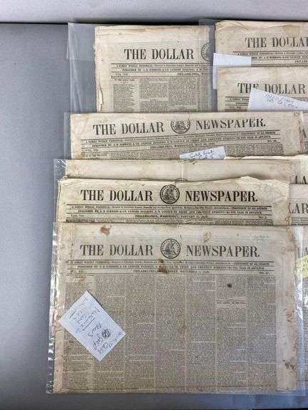 Group of 1849 Philadelphia The Dollar Newspapers