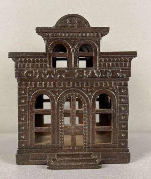 Antique Cast Iron City Bank