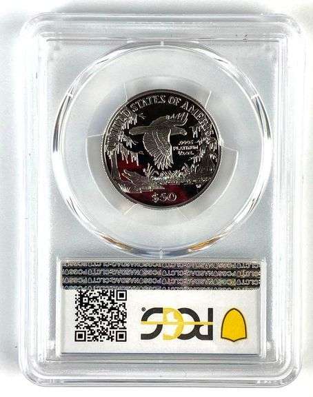 PCGS Graded 1999-W US $50 Statue of Liberty 1/2oz .999 Platinum Coin PR69DCAM