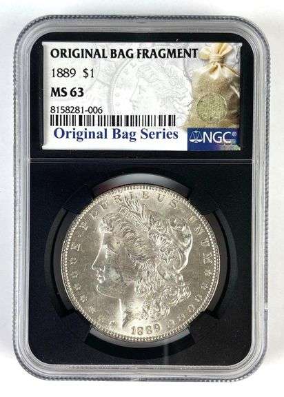 NGC Graded 1889 US $1 Morgan Silver Dollar MS63