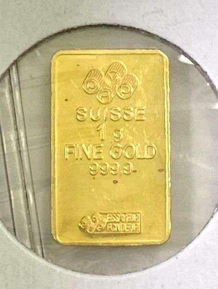 PAMP Suisse Rosa 1 Gram .999 Fine Gold Ingot/ Bar