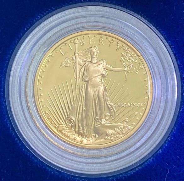 1991 US Mint $10 American Gold Eagle 1/4 oz Gold Proof Coin