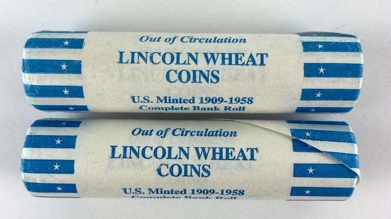 2 Rolls of US Lincoln Wheat Cents