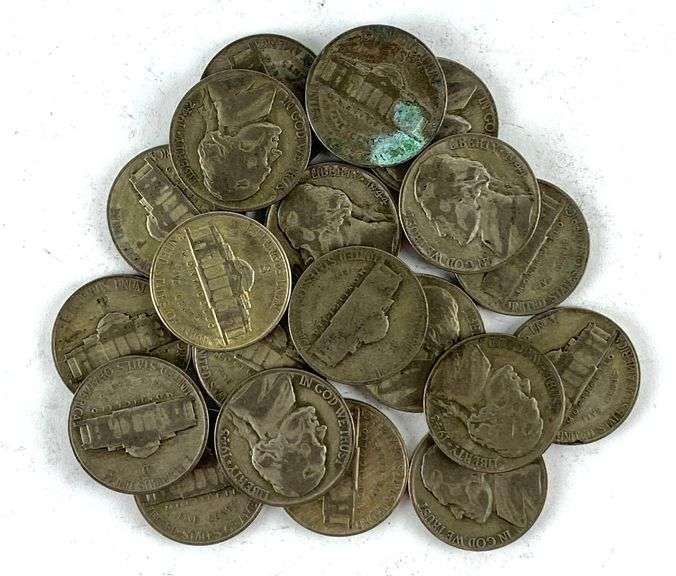 Group of 20 Silver War Nickels