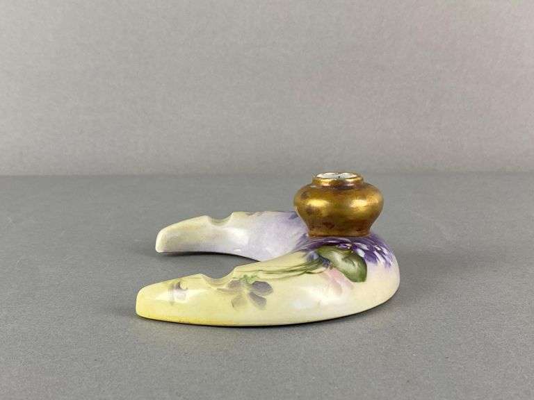 Princess Louise Floral Porcelain Inkwell
