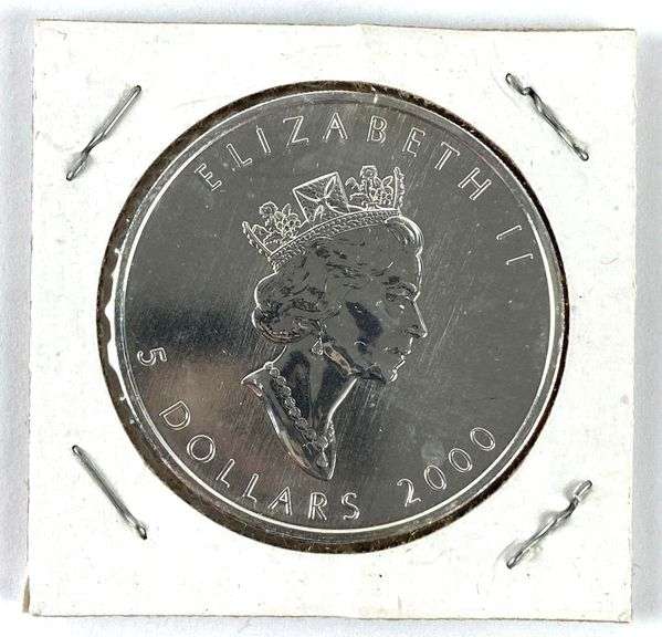 2000 Canada $5 Maple Leaf with Firework Privy 1 oz .9999 Fine Silver Coin