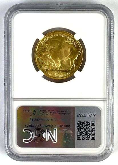NGC Graded 2008-W US $25 Buffalo 1/2oz .999 Fine Gold Coin MS69