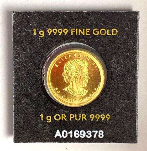 Royal Canadian Mint 1g Maple Leaf .999 Fine Gold Round