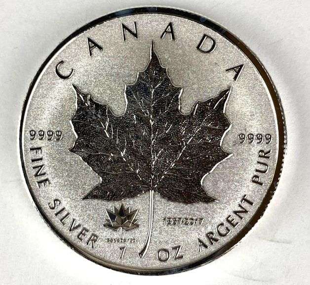 2017 Canada $5 Maple Leaf with Maple Leaf Privy 1 oz .999 Fine Silver