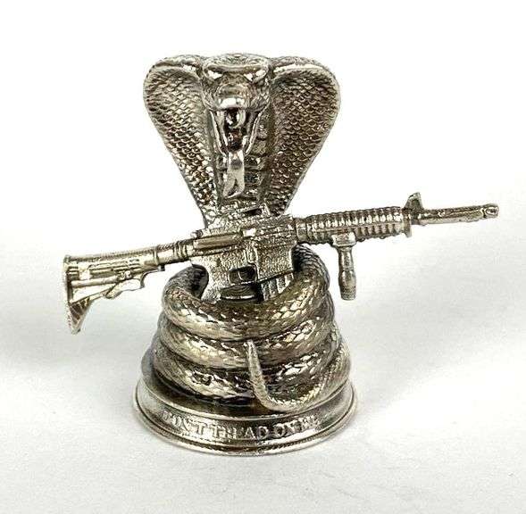 Gold Spartan Dont Tread On Me - Cobra #4 1 oz .999 Silver Figure