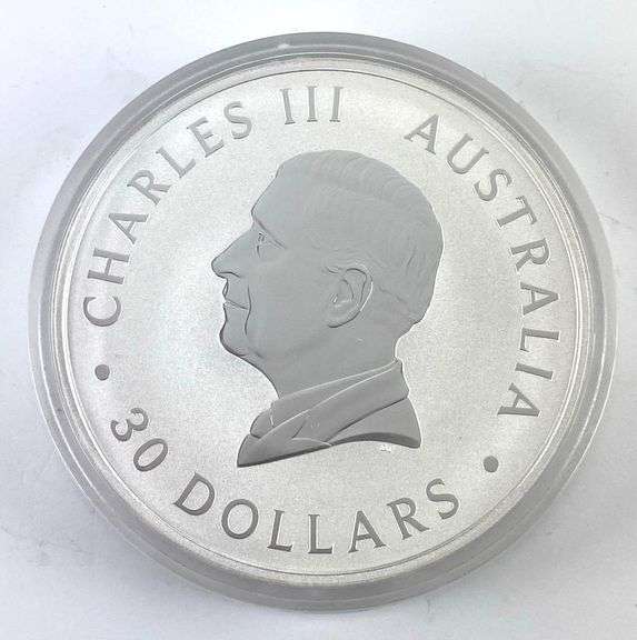2025 Australia $30 Kookaburra 30th Anniversary with Kookaburra Privy KILO oz .999 Silver Coin
