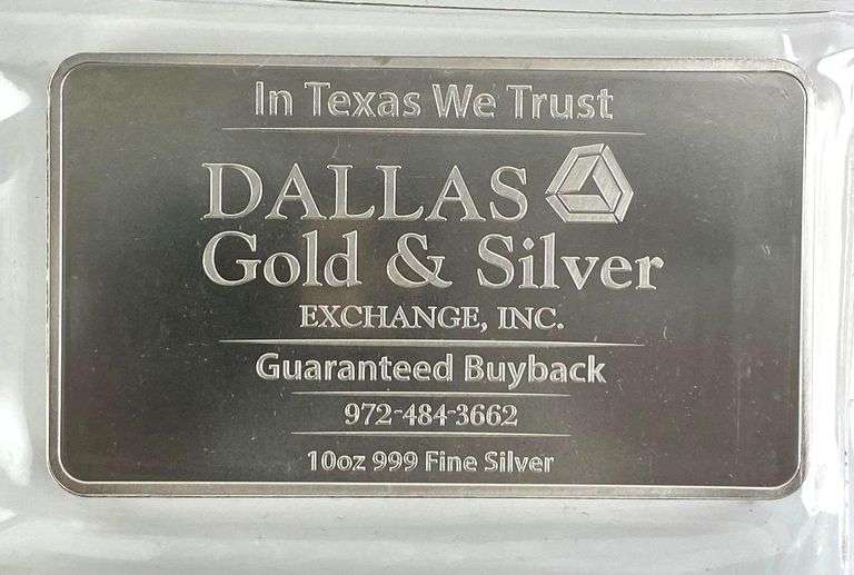 Dallas Gold and Silver Come and Take It 10 oz .999 Fine Silver Ingot/ Bar