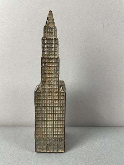 Antique Cast Iron Woolworth Building Bank