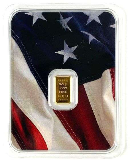 USA 45th amd 47th President 0.5g .999 Fine Gold Ingot/Bar