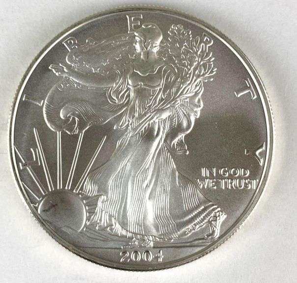 2004 US Mint American Silver Eagle 1 oz .999 Fine Silver