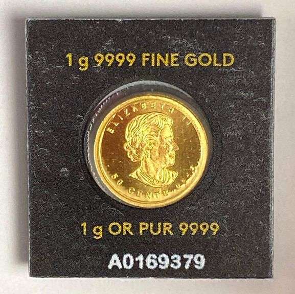 Royal Canadian Mint 1g Maple Leaf .999 Fine Gold Round