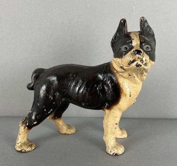 Antique Cast Iron Boston Terrier Bank