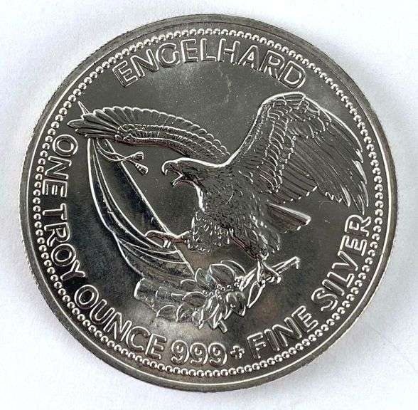 1986 Engelhard The American Prospector 1 oz .999 Fine Silver Round