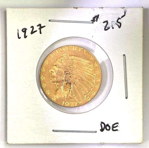 1927 $2.50 Indian Head Gold Coin