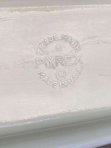 Set of 3 Pyrex Spring Blossum Glass Casseroles and Butter Dish