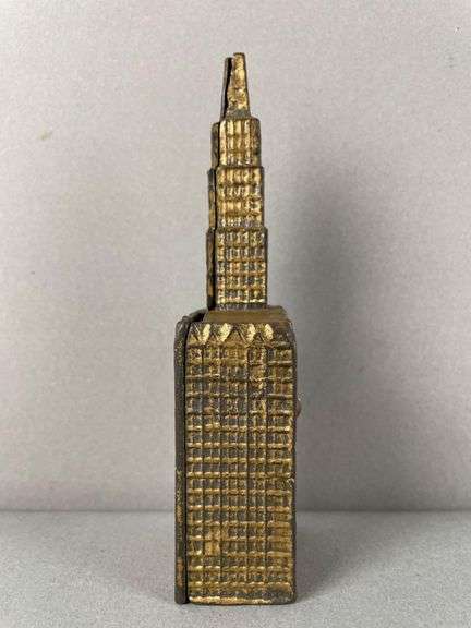 Antique Cast Iron Woolworth Building Bank