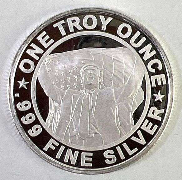 2024 Donald Trump Victory Flag 1 oz .999 Fine Silver Round
