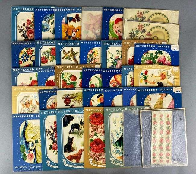Group of Vintage Meyercord Decals