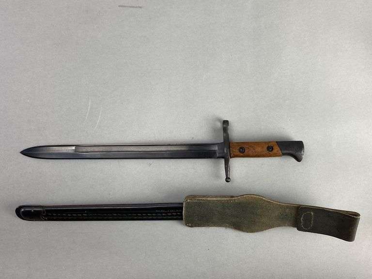 1942 Italian Carcano Model 41 Rifle Bayonet with Scabbard and Frog