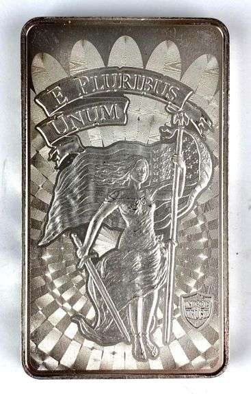 E Pluribus Unum 10 oz .999 Fine Silver Ingot/ Bar