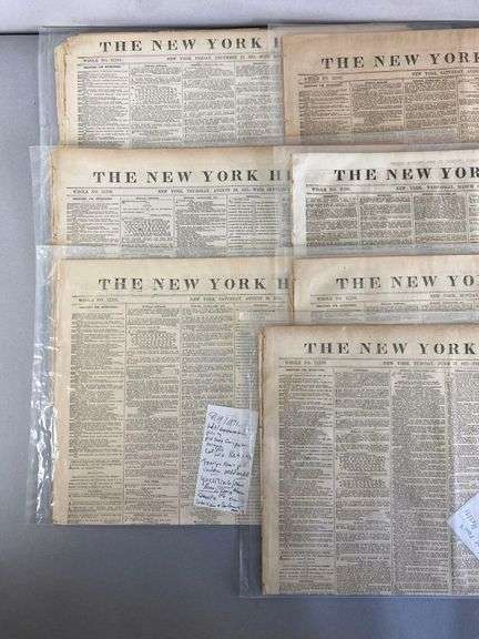 Group of 1871 The New York Herald Newspapers