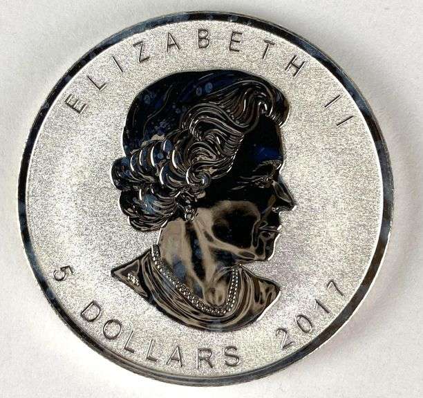 2017 Canada $5 Maple Leaf with Rooster Privy 1 oz .999 Fine Silver