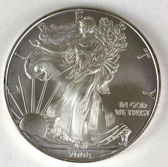 2008 US Mint American Silver Eagle 1 oz .999 Fine Silver