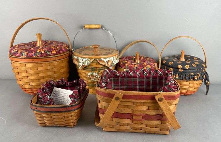 Group of Longaberger Holiday Baskets