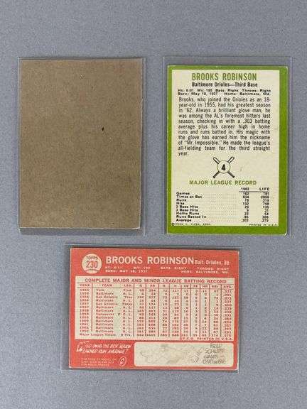 3 - 1962 - 64 Topps, Fleer, and Post Brooks Robinson Cards